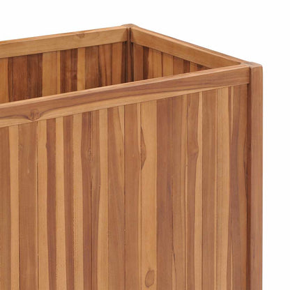 Arriate Elevado Madera Maciza De Teca 100x50x70 Cm_4