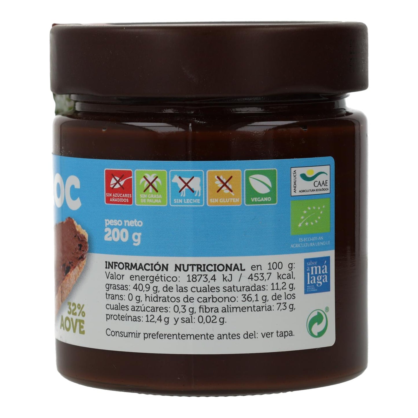 Biochoc Creme de Cacau Biológico 0% Açúcar Adicionado BioBética 200Gr