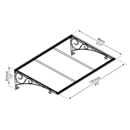 Dossel de porta Venus 135x88x35 cm 