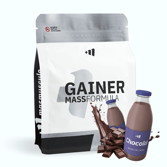 Gainer Mass Formula - 3 Kg - Batido Chocolat - Aumenta La Masa Muscular - Masmusculo_0