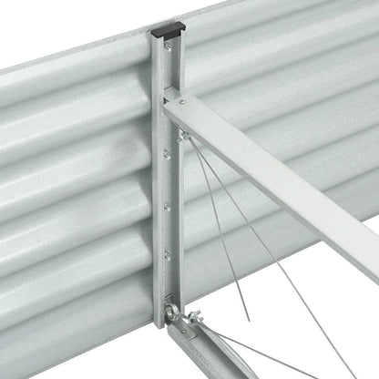Arriate De Acero Galvanizado Plateado 400x80x44 Cm_5