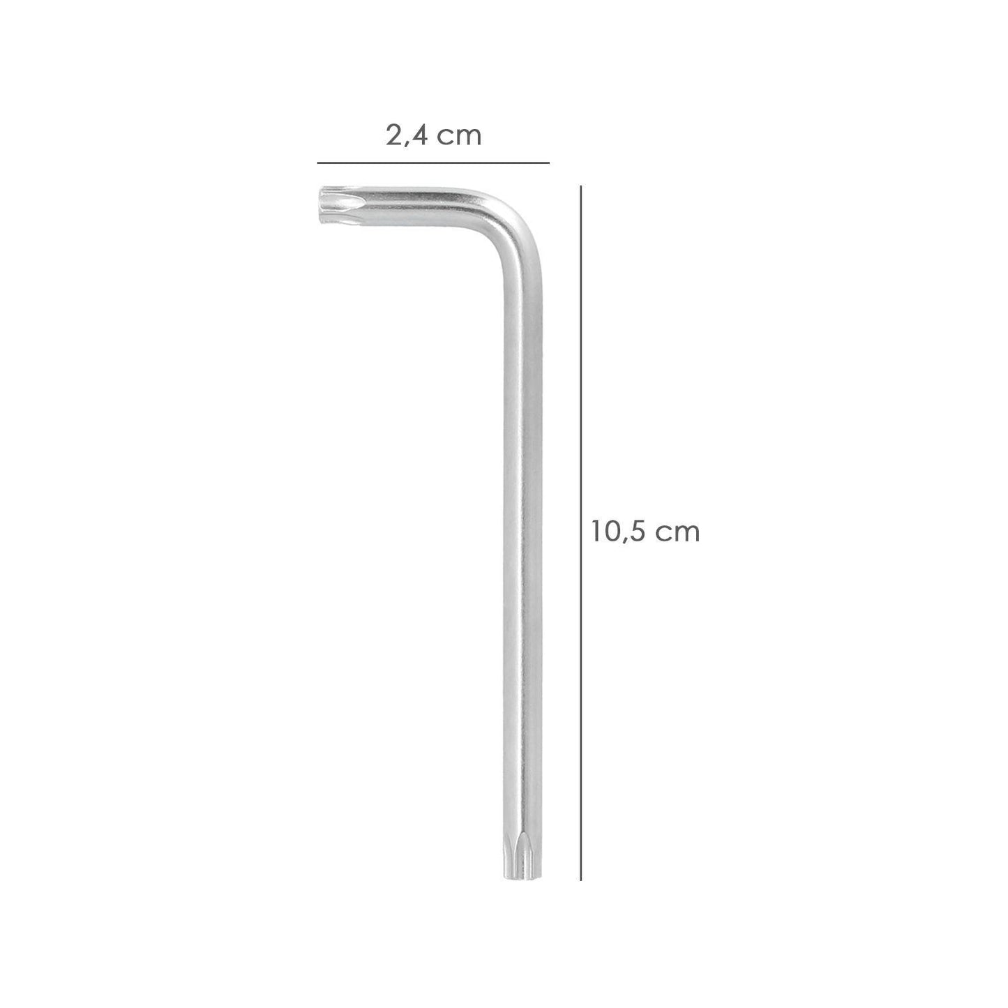 Llave Torx Inviolable Larga Acero Cromo Vanadio Profesional T27 Mm. Llave Estrella, Llave Allen Estrella_1