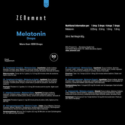 Gotas de Melatonina Zenement, 50 ml