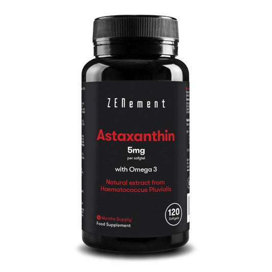 Astaxantina, 5 mg com ómega 3 Zenement, 120 comprimidos Astaxantina 5 mg com ómega 3