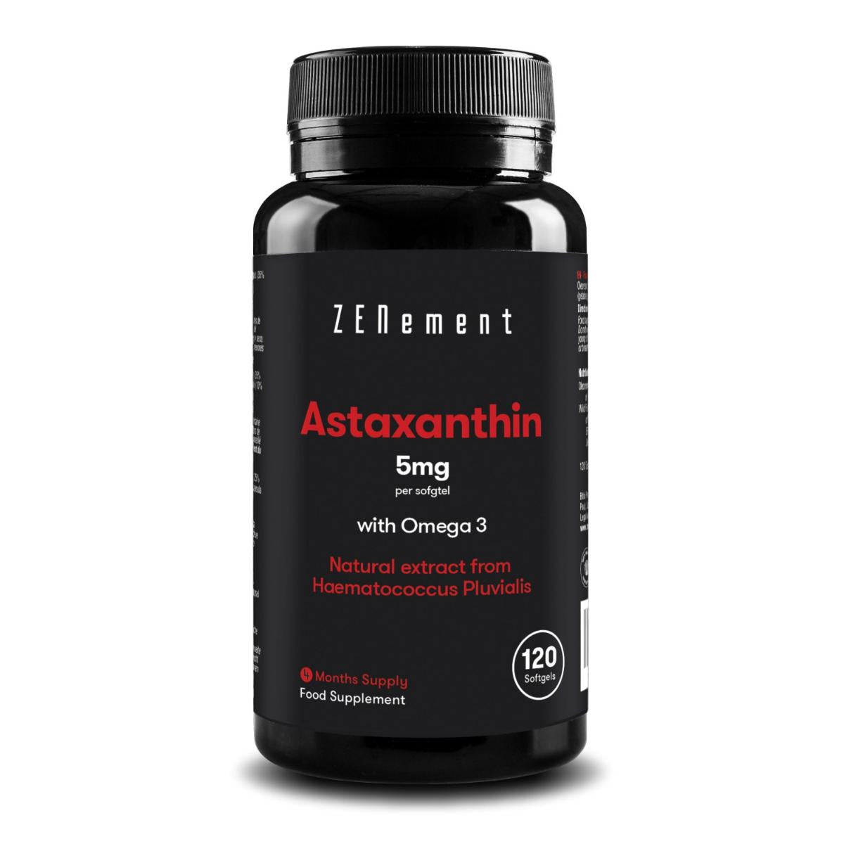 Astaxantina, 5 mg com ómega 3 Zenement, 120 comprimidos