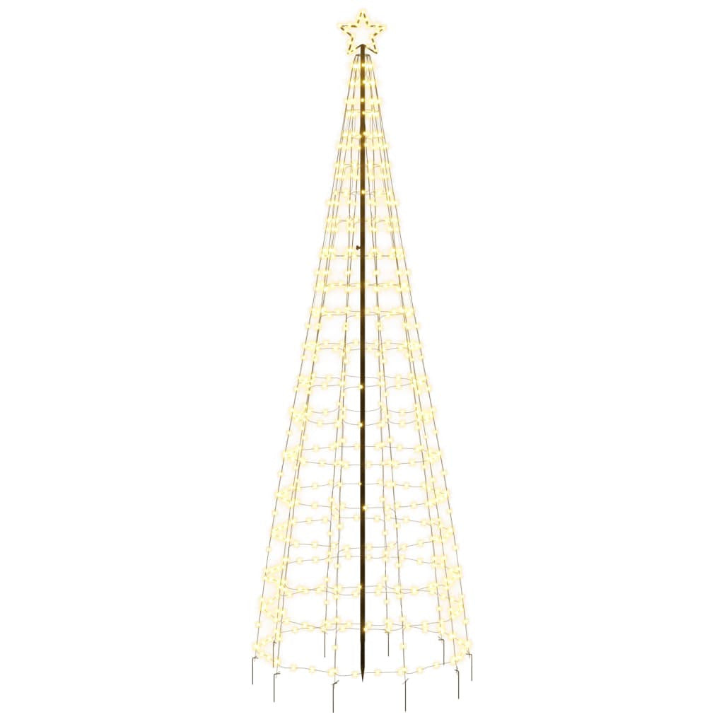 Vidaxl Árbol De Navidad Led Con Estacas 570 Leds Blanco Cálido 300 Cm_3