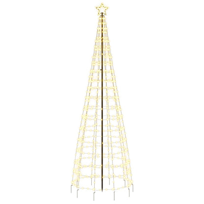 Vidaxl Árbol De Navidad Led Con Estacas 570 Leds Blanco Cálido 300 Cm_3