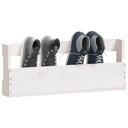 Estantes De Zapatos De Pared 2 Uds Madera Pino Blanco 59x9x23cm / Vetonek_1