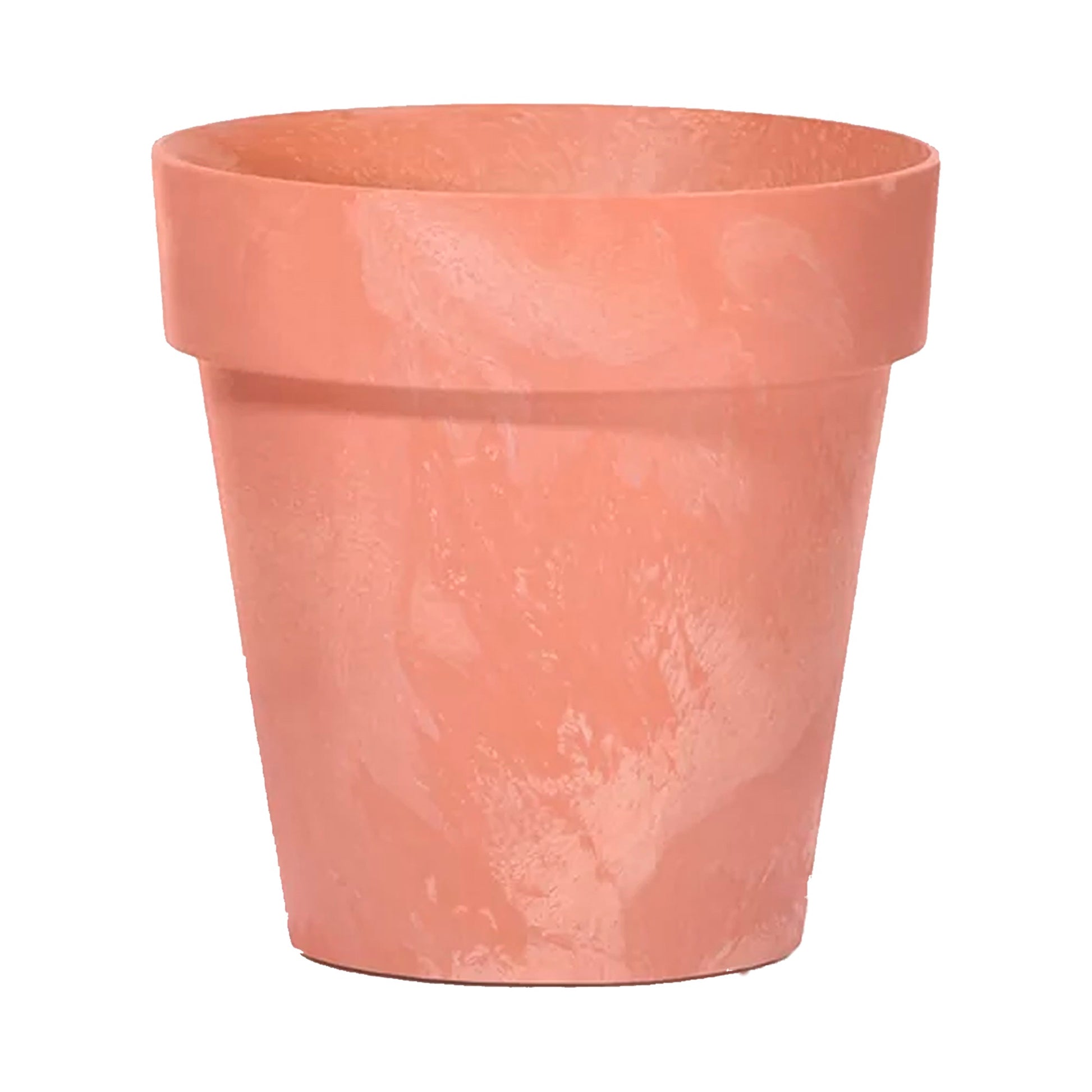 Maceta Cube Beton Effect 1,2l., Dimensiones (mm) 140x140x124, Color Terracota_0