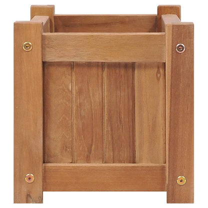 Arriate Elevado Madera Maciza De Teca 50x25x25 Cm_3
