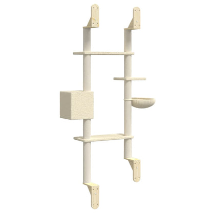 Árbol Rascador Para Gatos De Pared Crema 180 Cm_5