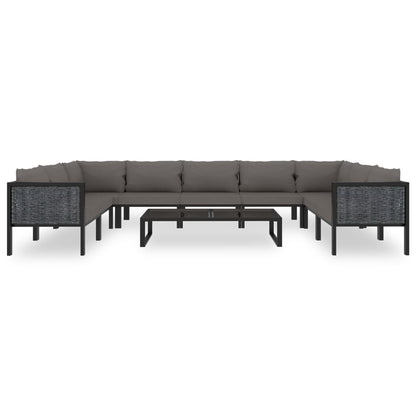 Vidaxl Muebles De Jardín 10 Pzas Y Cojines Ratán Sintético Antracita_1