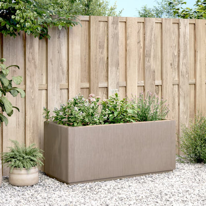 Caja De Flores De Jardín Marrón Claro_2