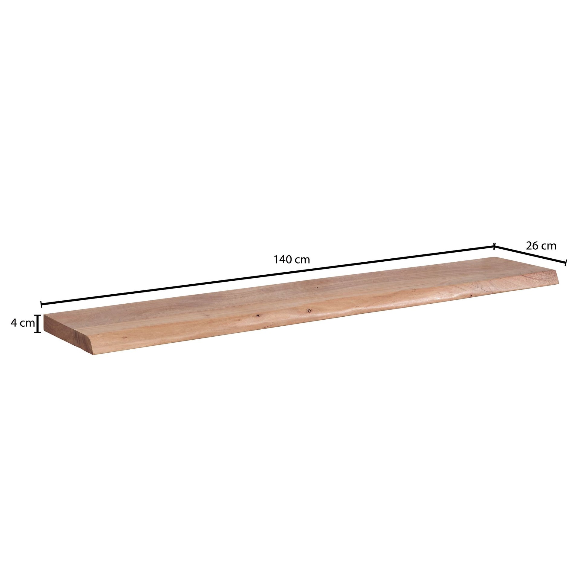 Estantería De Pared 140 Cm En Madera Maciza De Acacia_3