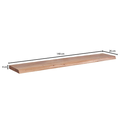 Estantería De Pared 140 Cm En Madera Maciza De Acacia_3