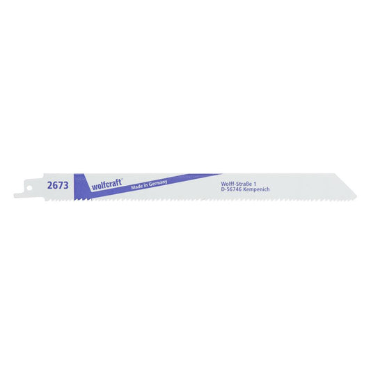 Embalagem de 2 lâminas de serra sabre bimetálicas de corte bruto, comprimento do dente 210 mm