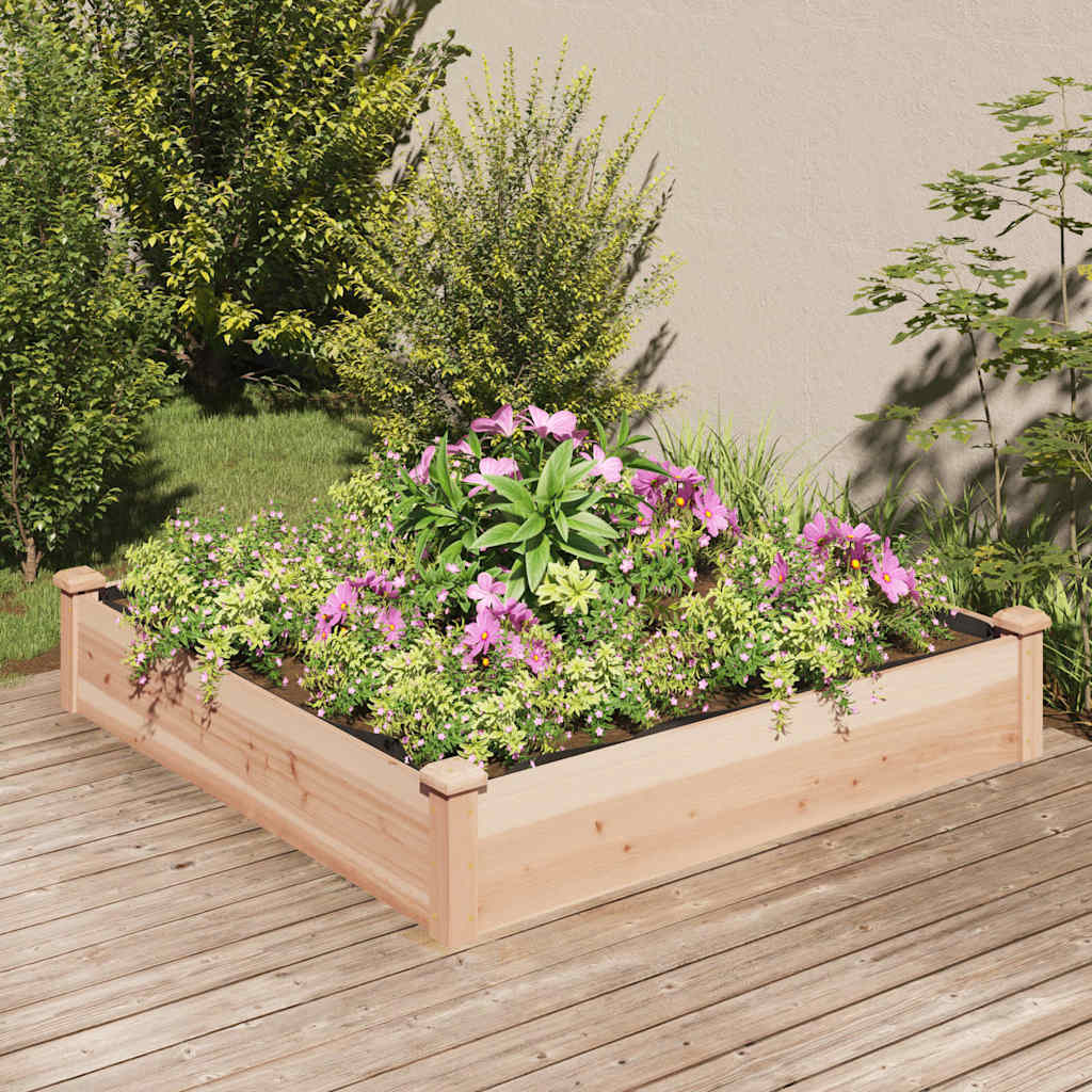 Jardinera Arriate Con Forro Madera Maciza Abeto 120x60x25 Cm_1