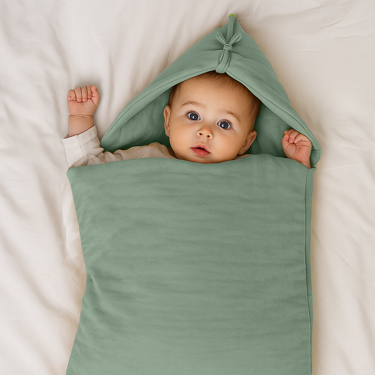 Nido De Bebé  En Algodón Bio Verde_4