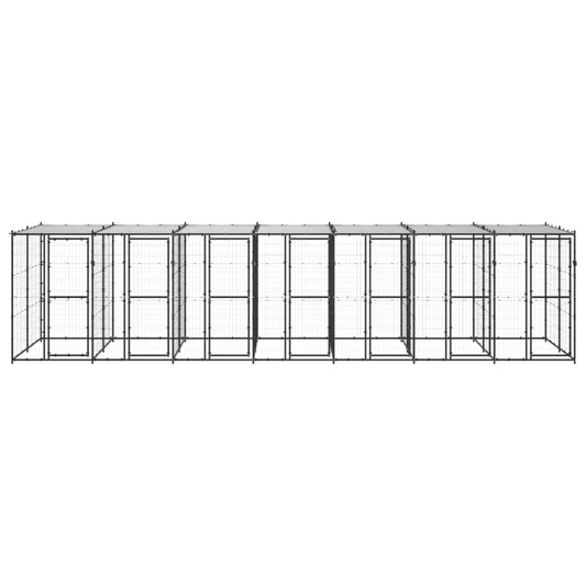 Perrera De Exterior De Acero Con Techo 16,94 M²_0