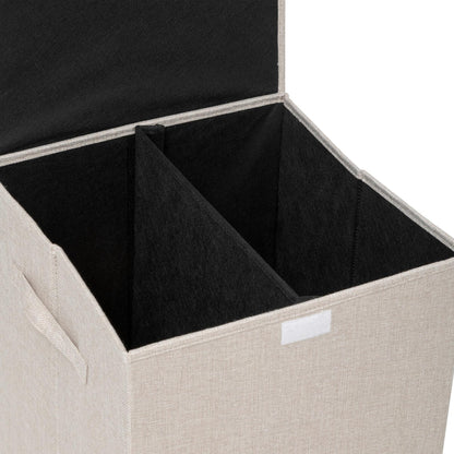 Cesta De Ropa Colors 74l Mdf Y Poliéster Beige Lino_3