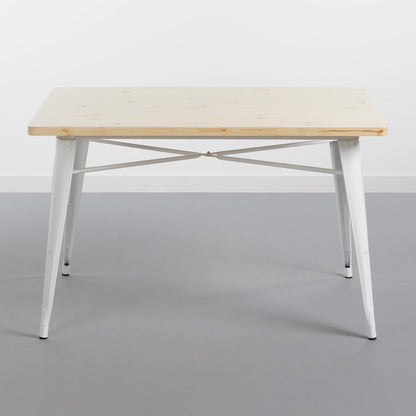 Mesa De Comedor Rectangular Iron Wood 120x80x74cm Thinia Home_1