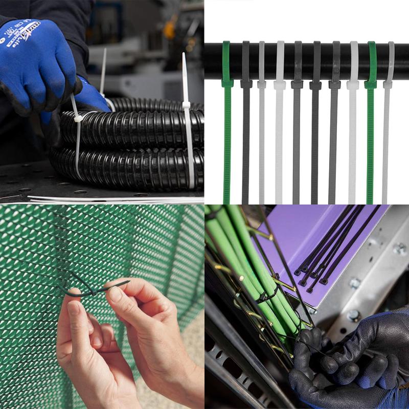 Brida Nylon 100%. Color Blanco / Natural 7,5 X 360 Mm. 100 Piezas. Abrazadera Plastico, Organizador Cables, Alta Resistencia_2