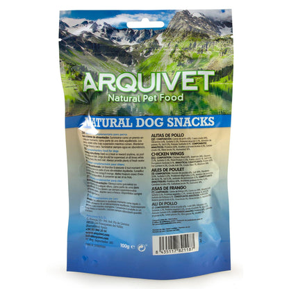 Petisco natural para cães Arquivet asas de frango 100gr