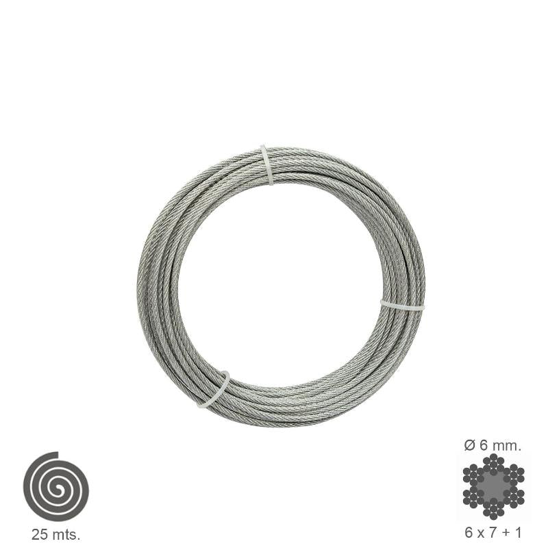 Cable Galvanizado    6 Mm. (rollo 25 Metros) No Elevacion_0