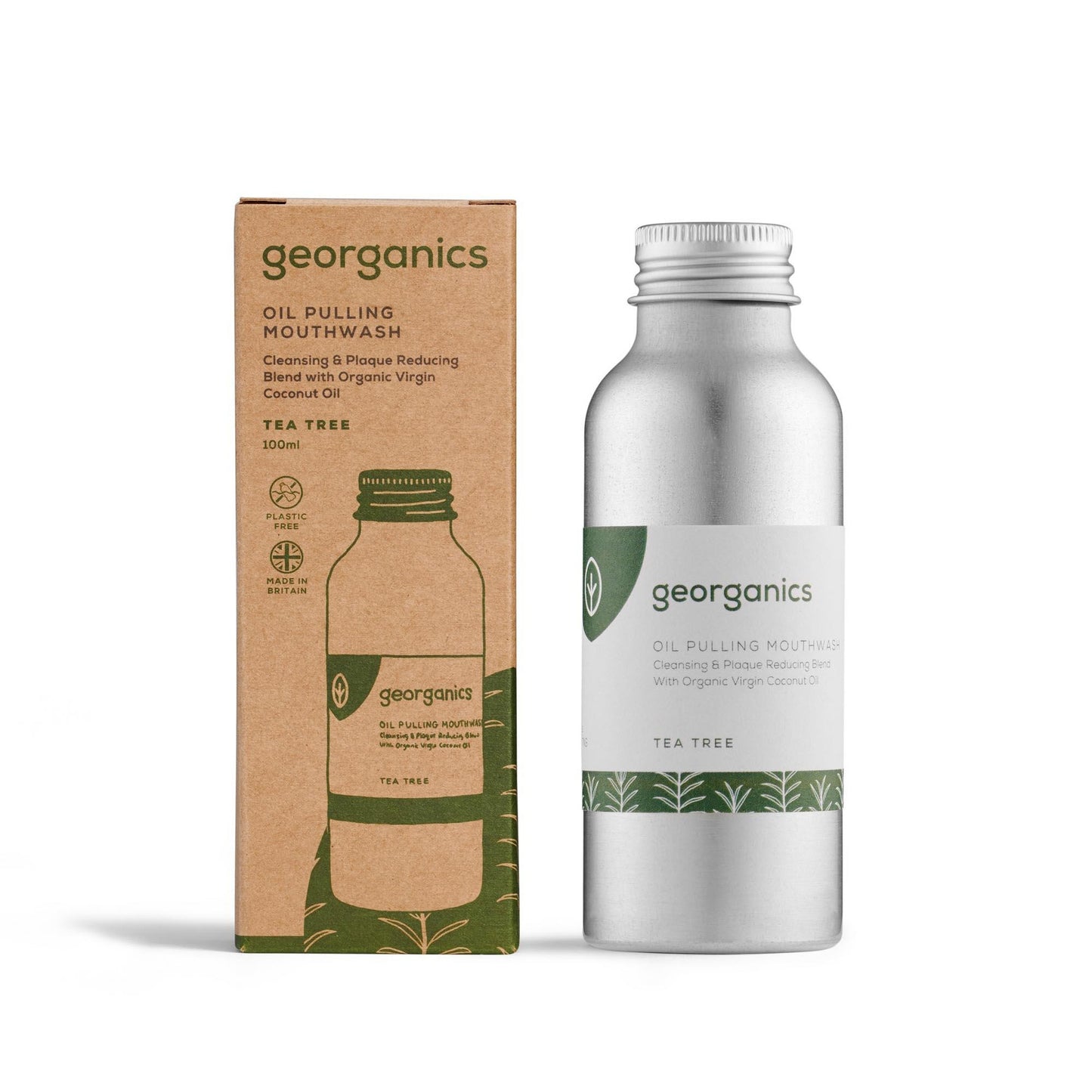 Colutório com óleo de coco e melaleuca Georganics