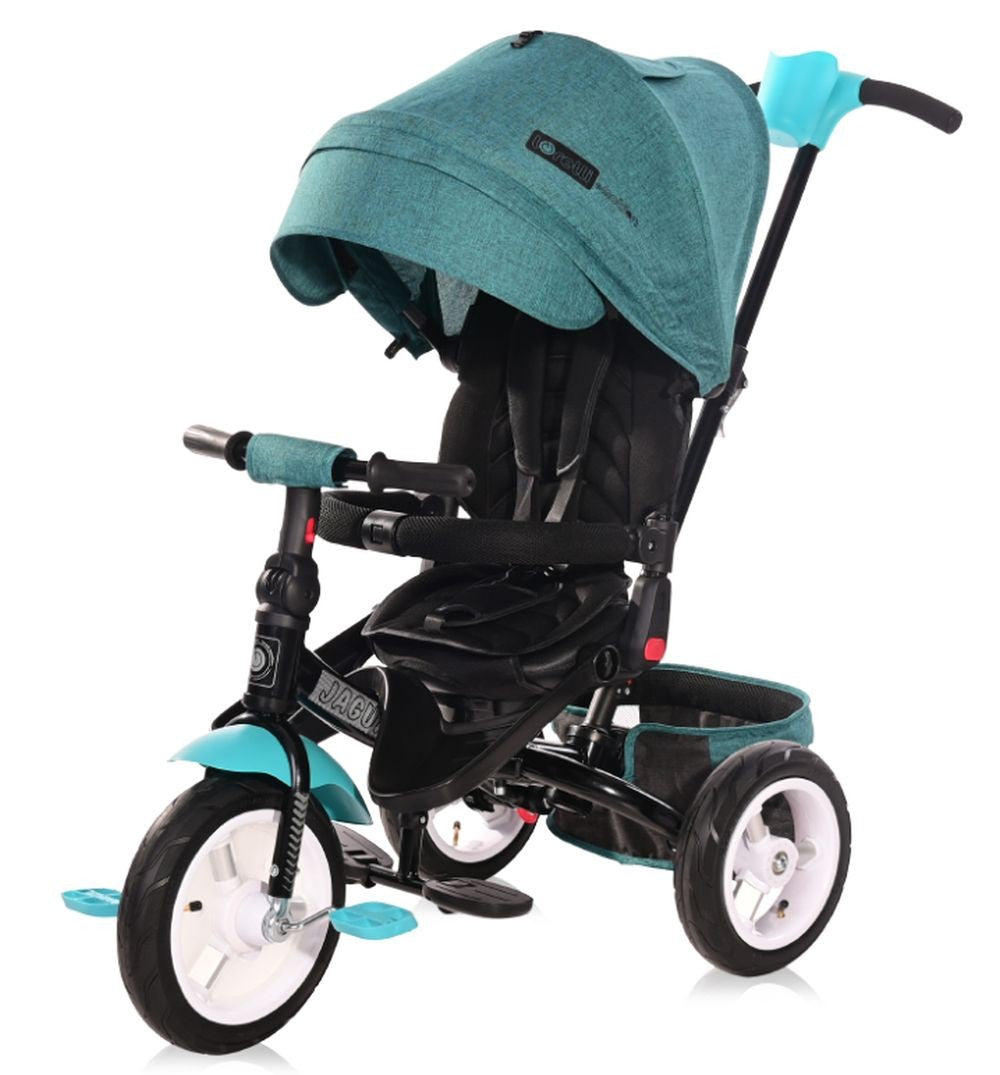Triciclo Evolutivo Jaguar Con Capota , Asiento Giratorio 360º Y Ruedas Neumáticas Green Luxe_0