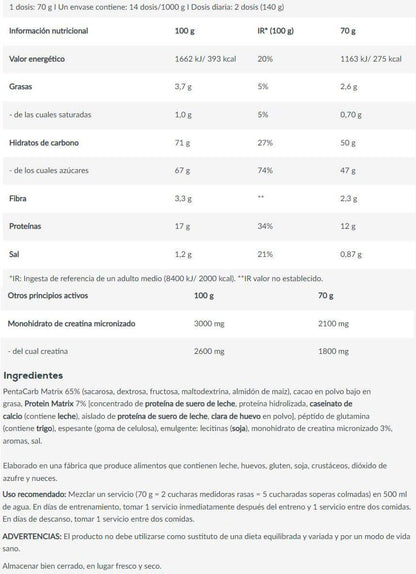 Muscle Mass - 1000g - Chocolate - Ganadores De Peso Con Proteína - Biotech Usa_5