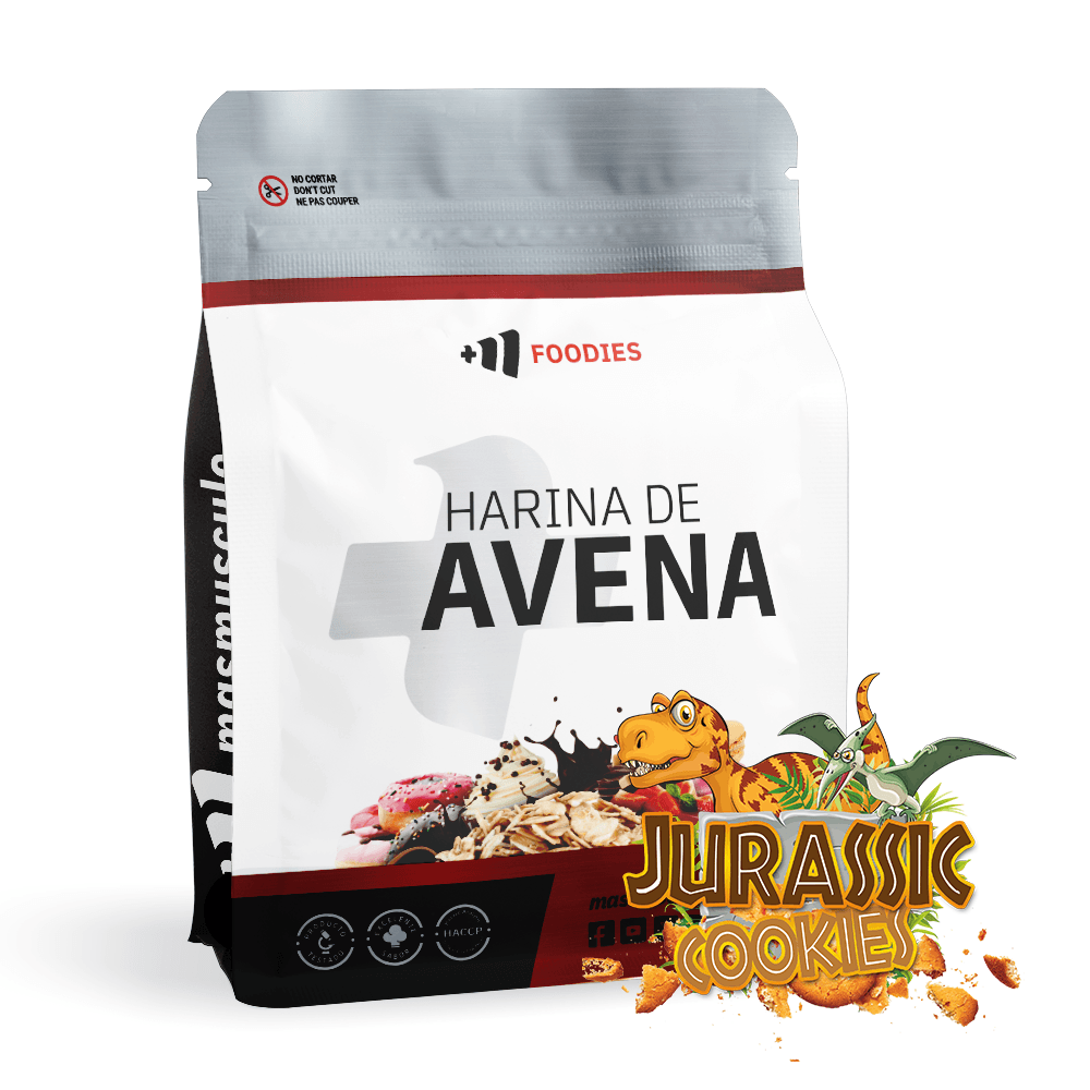 Harina De Avena - 2kg - Jurassic Cookies - Avena - Masmusculo_0