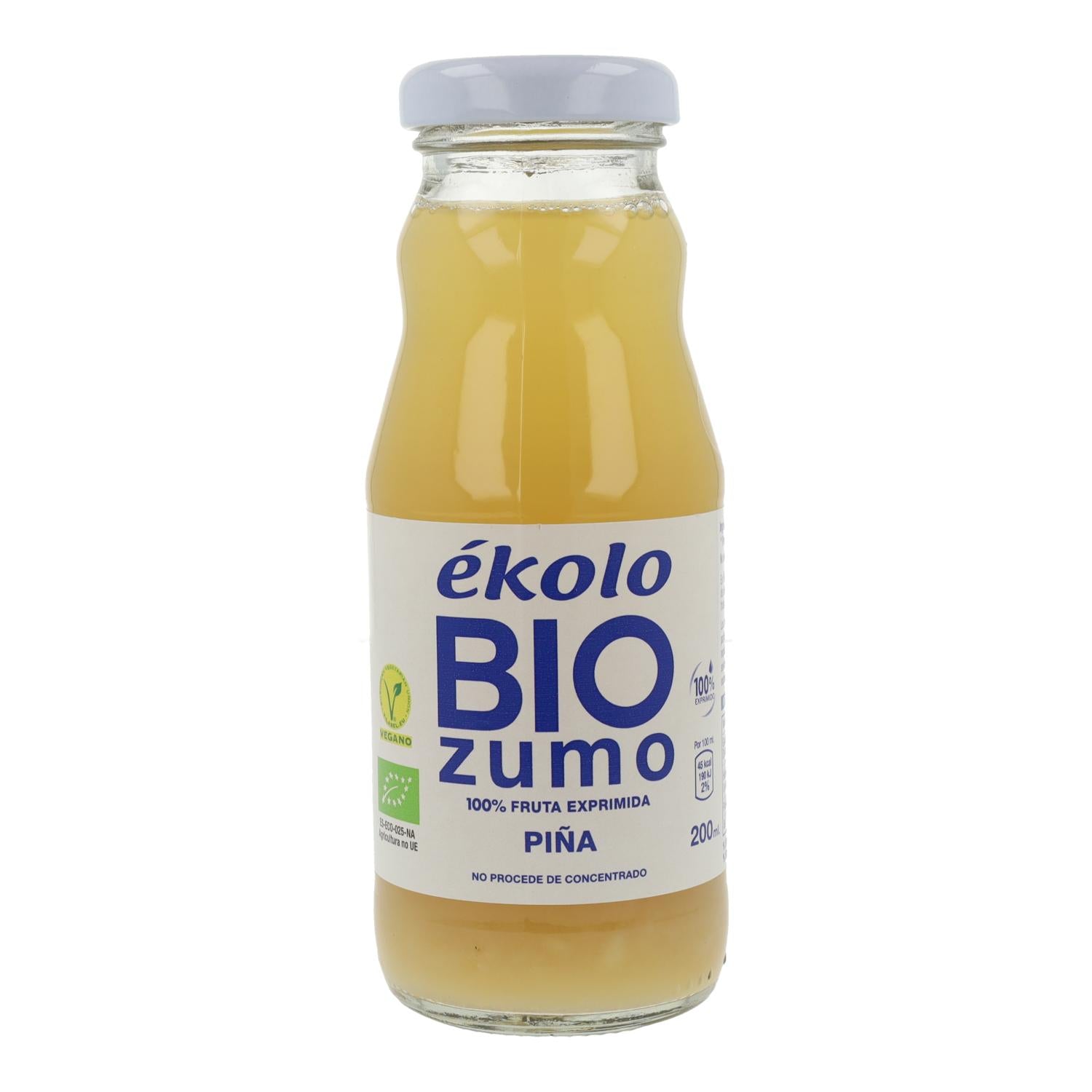 Zumo de Piña Bio 100% exprimido Ékolo 750 ml