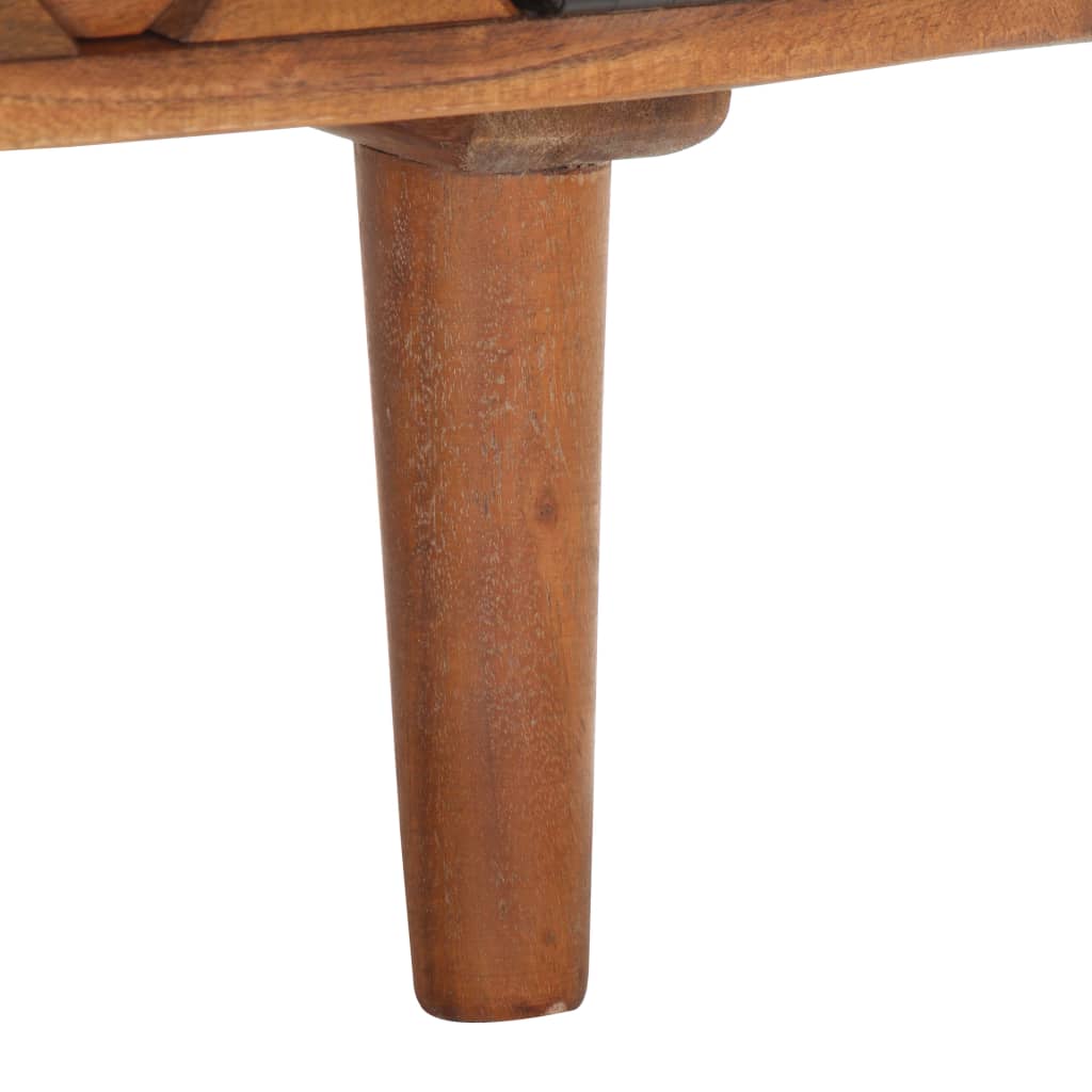 Mesa De Centro De Madera Maciza De Acacia 68x68x38 Cm_4