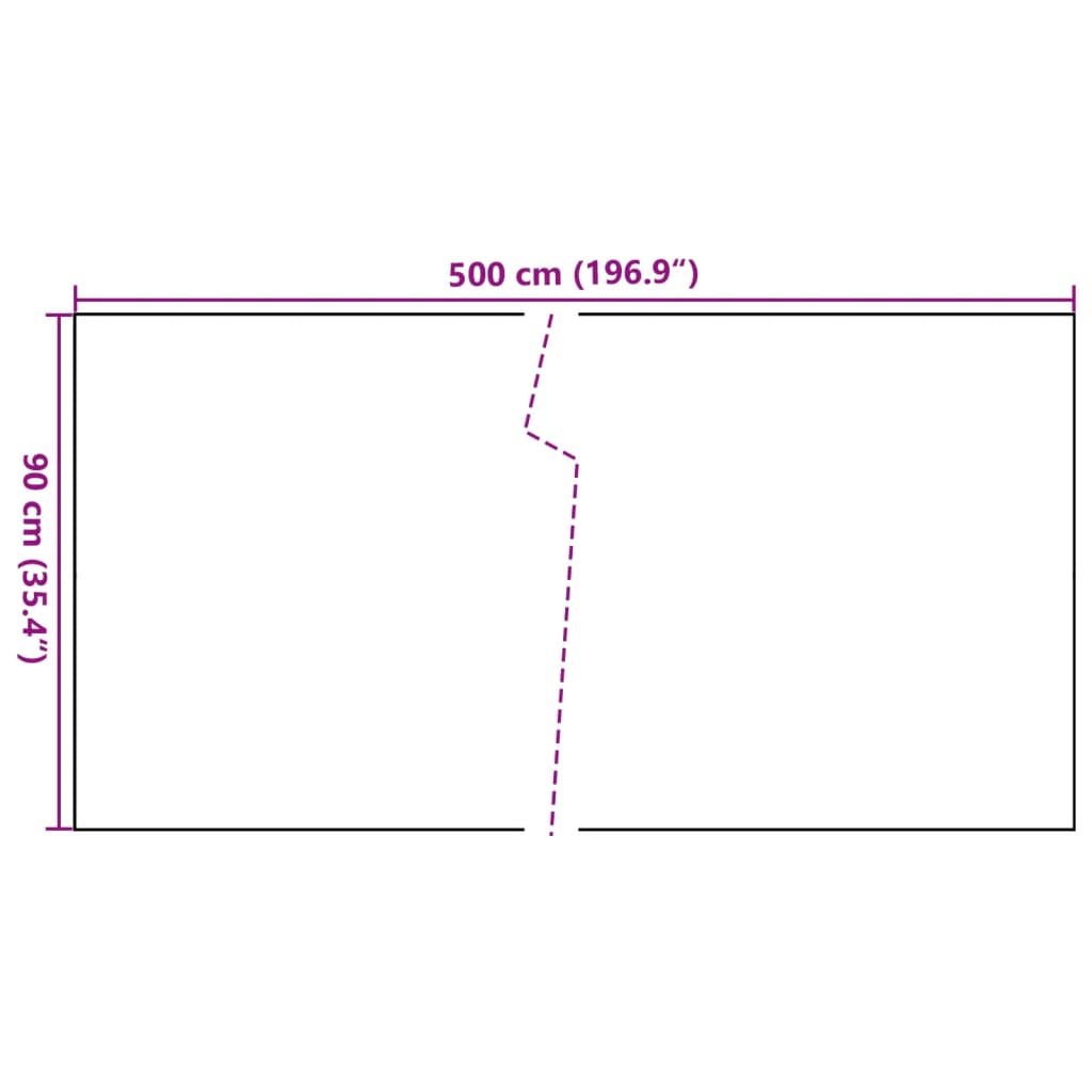Toldo Para Balcón Ratán Sintético Marrón Y Negro 500x90 Cm / Vetonek_2