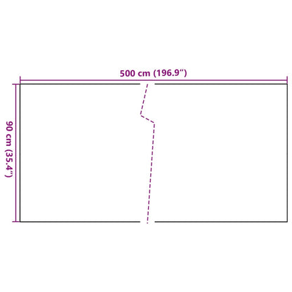 Toldo Para Balcón Ratán Sintético Marrón Y Negro 500x90 Cm / Vetonek_2
