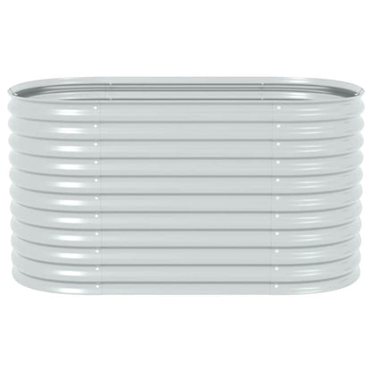 Arriate De Acero Galvanizado Plateado 160x80x81 Cm_3