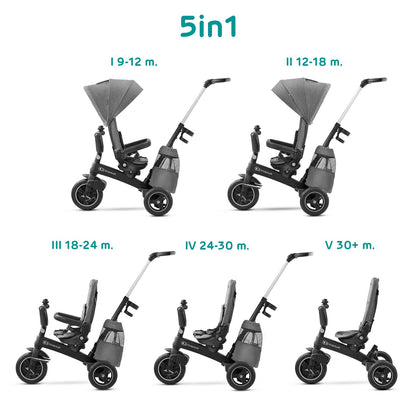 Triciclo Infantil Bidireccional Easytwist Platinum Grey_0