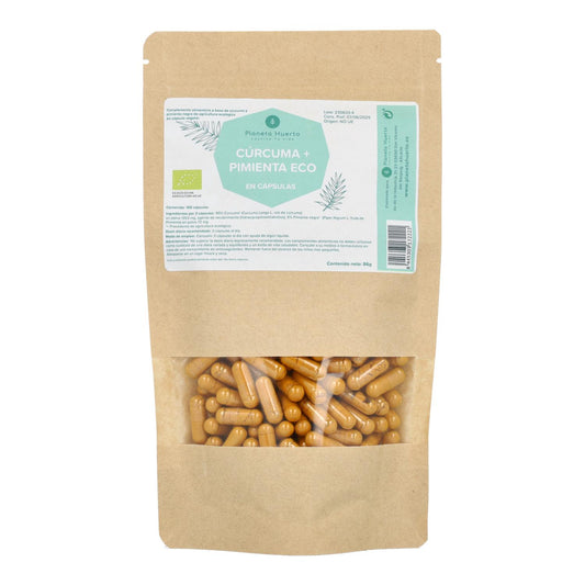 Cúrcuma + Pimenta BIO Planeta Huerto 150 cápsulas