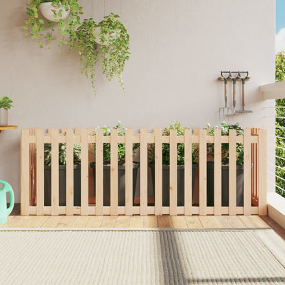 Arriate Elevado Jardín Con Valla Madera Maciza Pino 200x50x70cm_1