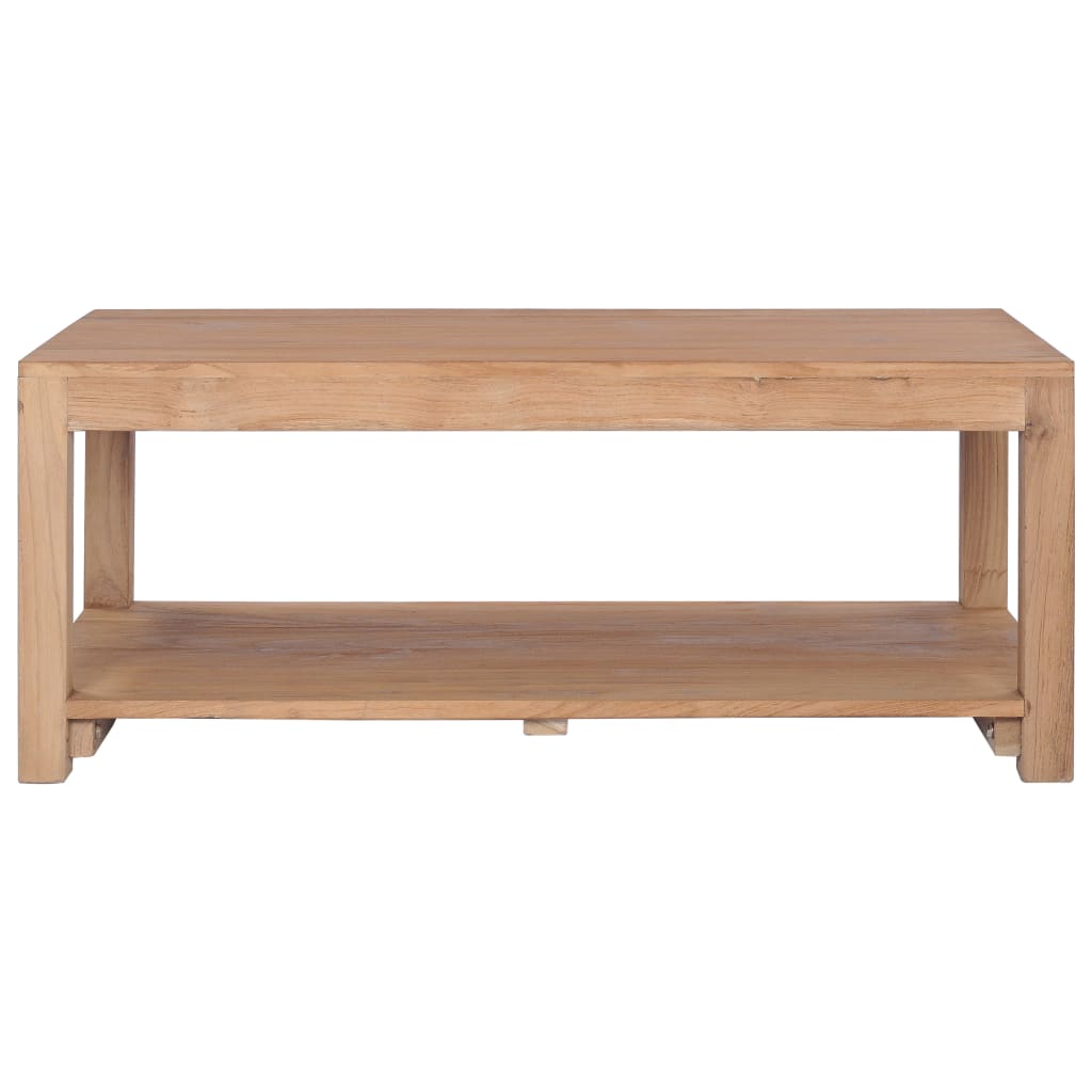 Mesa De Centro De Madera Maciza De Teca 100x50x40 Cm_0
