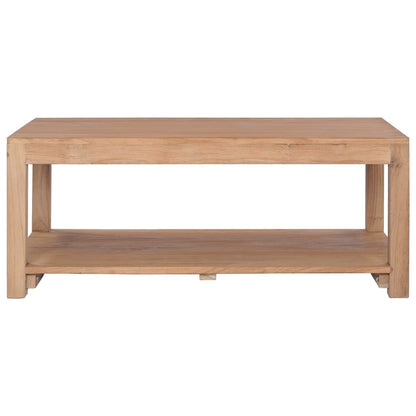 Mesa De Centro De Madera Maciza De Teca 100x50x40 Cm_0