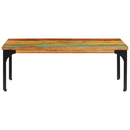 Mesa De Centro Madera Maciza Reciclada 100x60x35 Cm_1