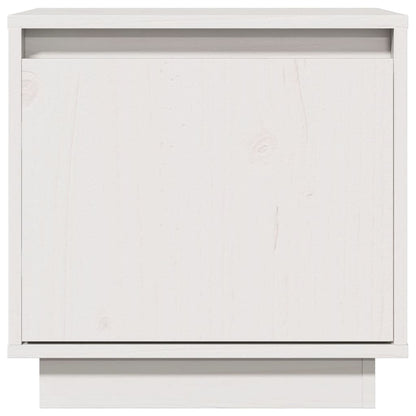 Mesitas De Noche 2 Uds Madera Maciza De Pino Blanco 40x30x40 Cm_1
