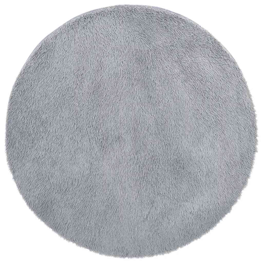Vidaxl Alfombra De Pelo Largo Navarra Gris Claro 240x240 Cm Poliéster_0