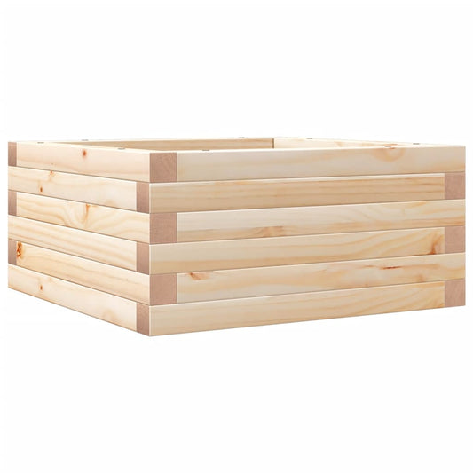 Jardinera De Madera Maciza De Pino 50x50x23 Cm_0