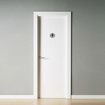 Placa Adhesiva Baño Mujer Acero Inoxidable Ø 7 Cm._2