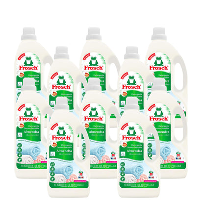 Embalagem de 10 Detergentes Líquidos Frosch Almond 1,5L