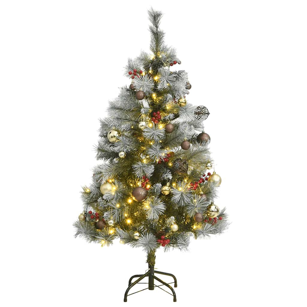 Vidaxl Árbol De Navidad Artificial Con Bisagras 150 Led Y Bolas 150 Cm_0