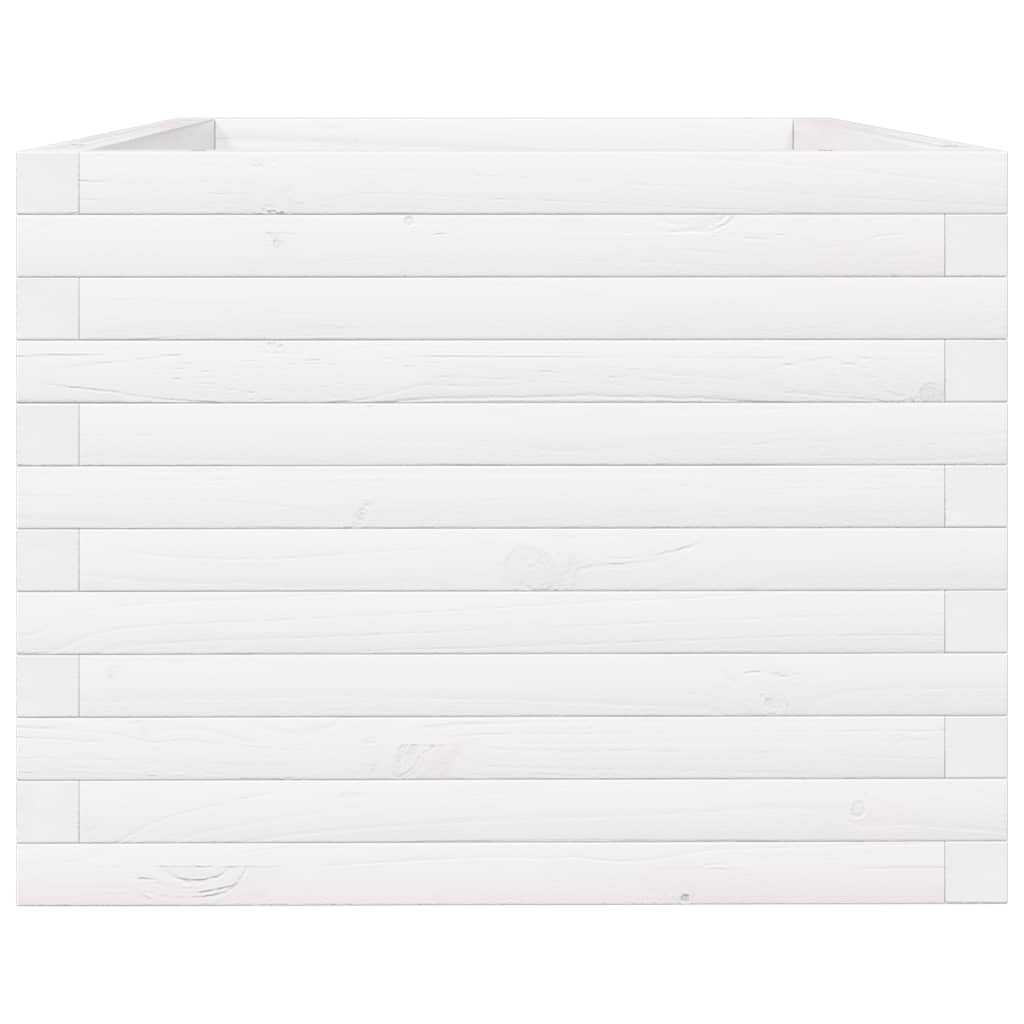Jardinera Madera Maciza De Pino Blanco 90x60x49,5 Cm_5